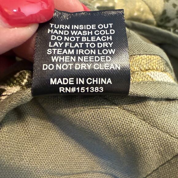 Women's Current Air Quilted 3/4 Sleeve Patchwork Green Jacket‎ Size M NEW - Picture 6 of 11